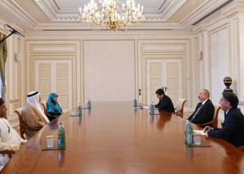 Azərbaycan Prezidenti İlham Əliyev Ərəb Parlamentinin prezidentini qəbul edib