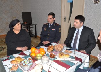 Neftçalada Novruz bayramında şəhid ailələri ziyarət olunub