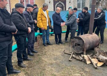Asif Əsgərov Zaqatalada təyyarə qəzasının qurbanlarının yas mərasimində iştirak edib